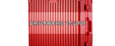 ​铝框拉杆箱密码忘了怎样打开 铝框拉杆箱忘记密码